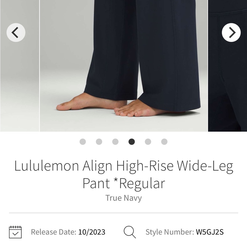 lululemon athletica Navy Wide-Leg Pants - Picture 8 of 12